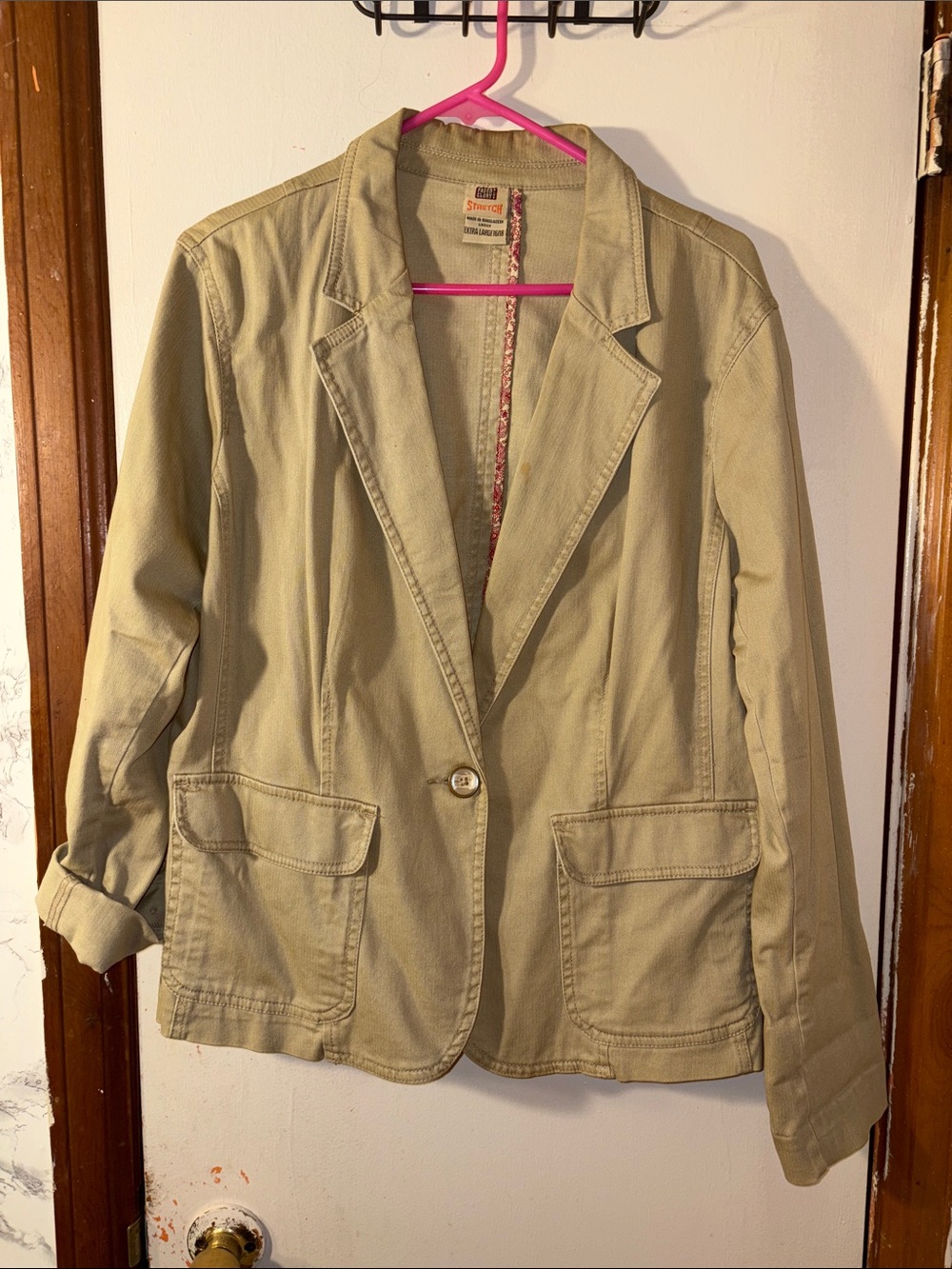 Faded Glory stretch Lightweight Single-Button short length Blazer